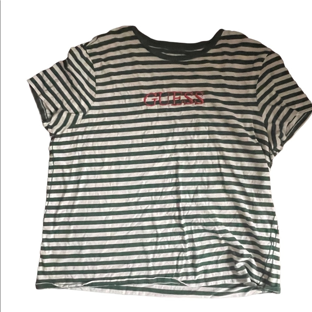 Green Stripped Guess Shirt SZ XL 3 for $15